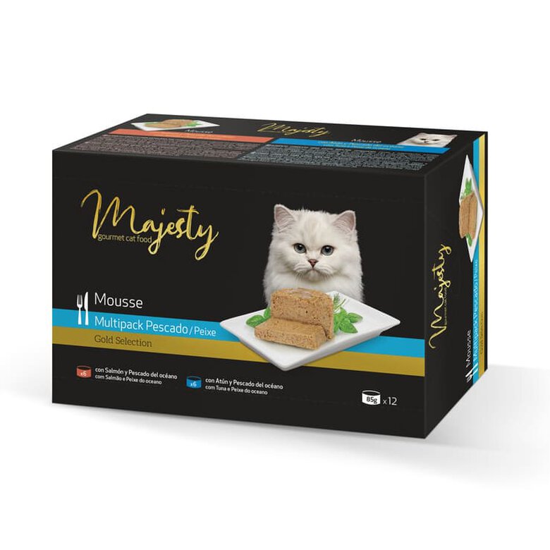Majesty Adult Mousse de Peixe lata para gatos - Pack, , large image number null